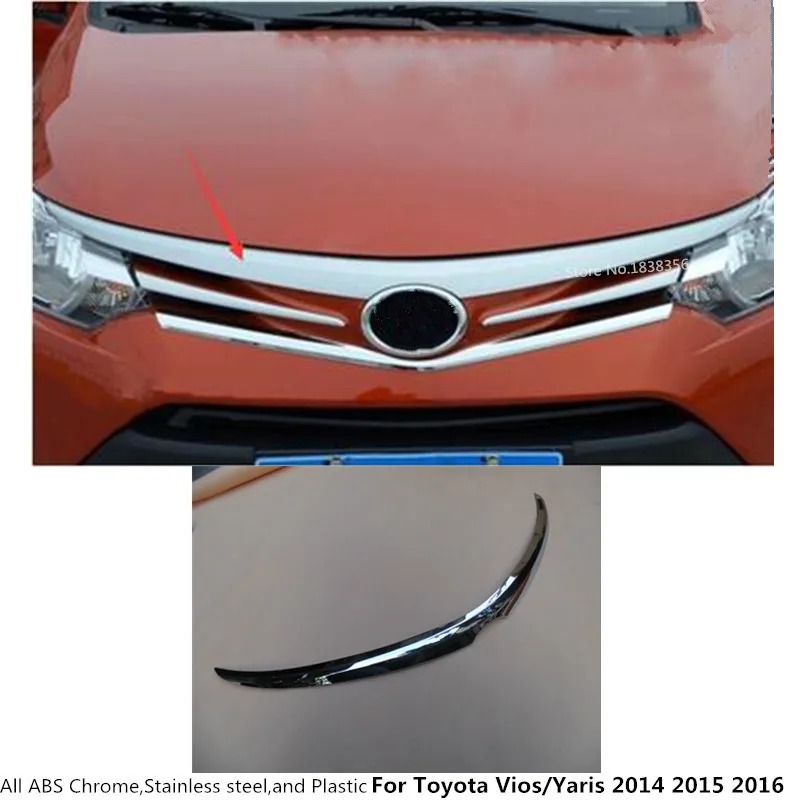 Крышка для Toyota Vios/Yaris/sedan 2014 2015 2016 хромированная панель из АБС пластика передней