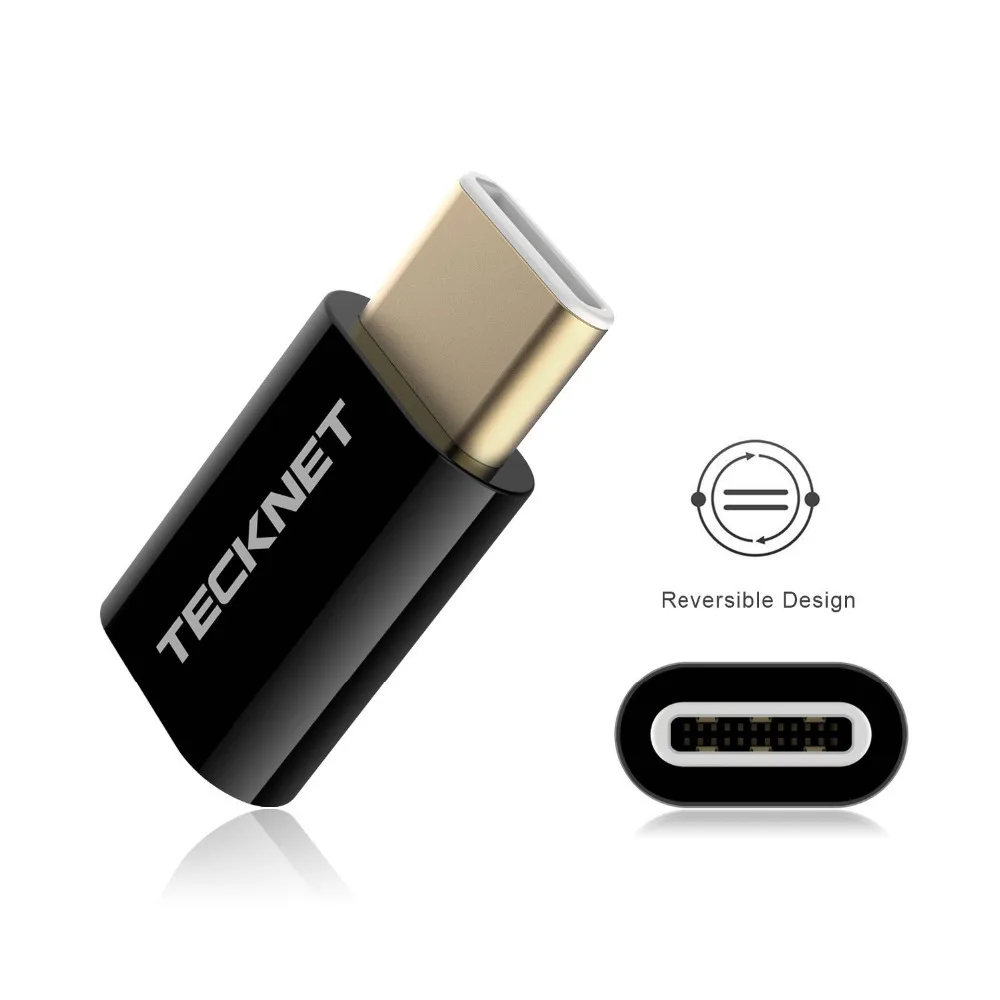TeckNet 2 шт. type C для Micro USB адаптер кабель Реверсивный дизайн для Apple Macbook Nokia N1 Oneplus type-C конвертер адаптер