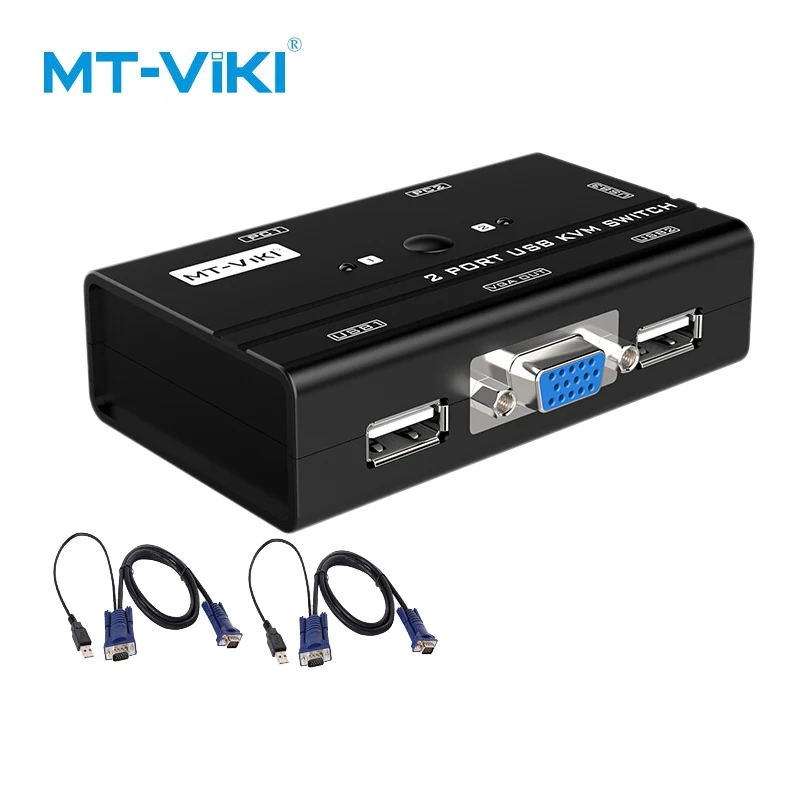 MT VIKI 2 порта VGA KVM переключатель два хоста поделиться набором мыши клавиатуры