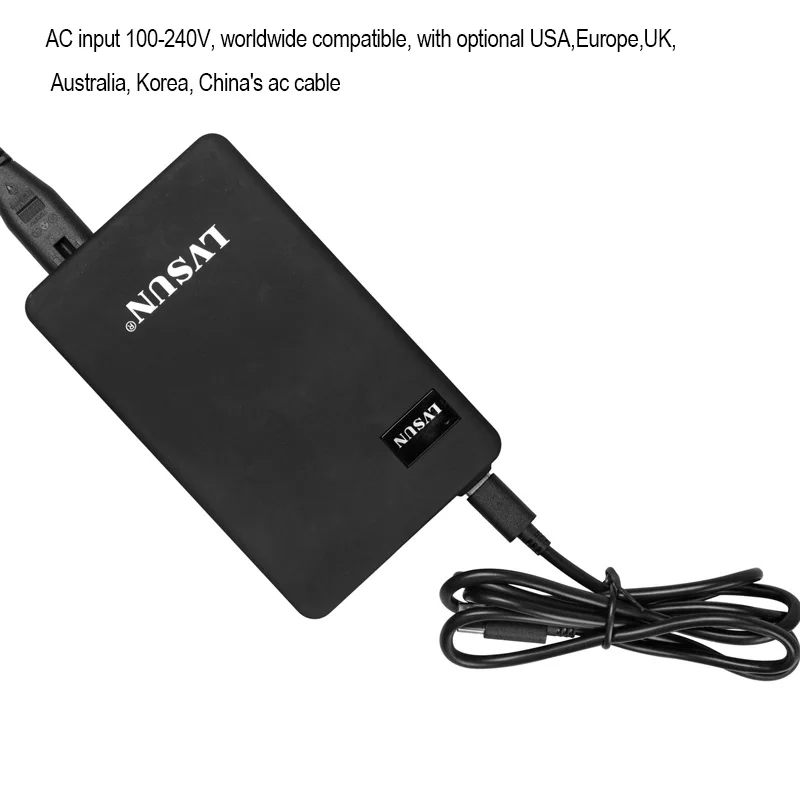 UDOLI 60 Вт двойной USB Type-C адаптер для настольного ноутбука зарядное устройство Macbook