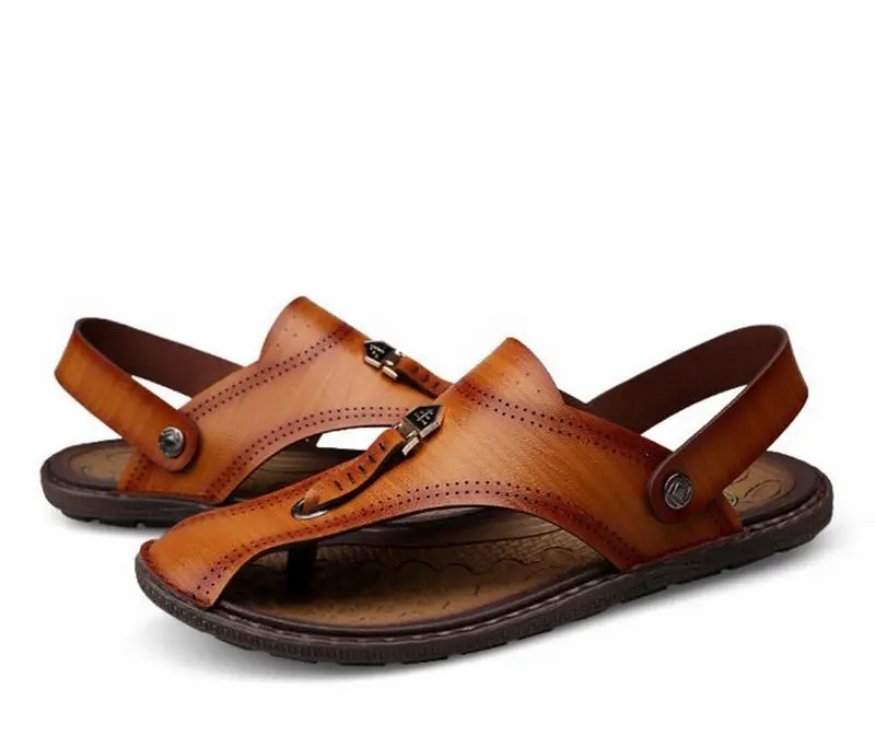 Мода Вьетнамки Мужчины Сандалии Летние тапочки Обувь Для Повседневная Прогулки