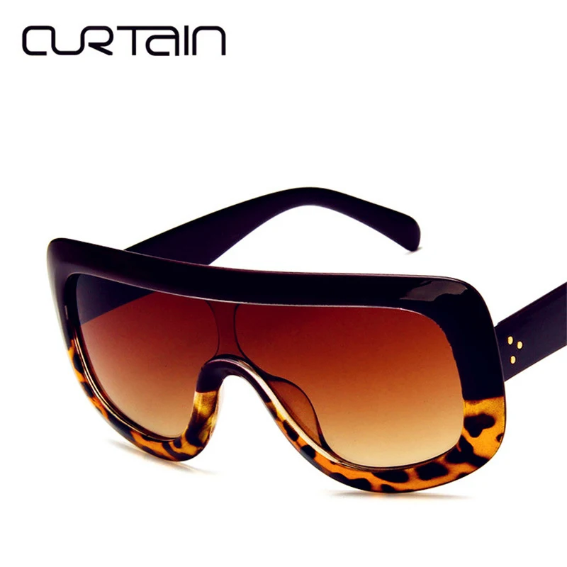 Занавес Роскошные негабаритные квадратные женские очки от солнца UV400 okulary
