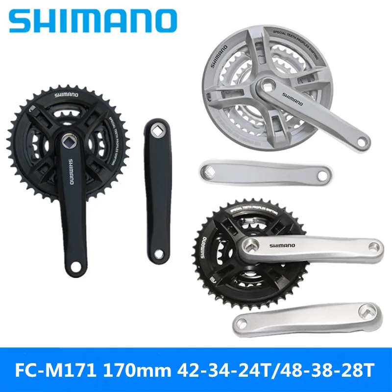 SHIMANO FC M171 Звездочка для горного велосипеда колеса 170 мм 42 34 24T/48T 38 28T зуб 7/8 скорость