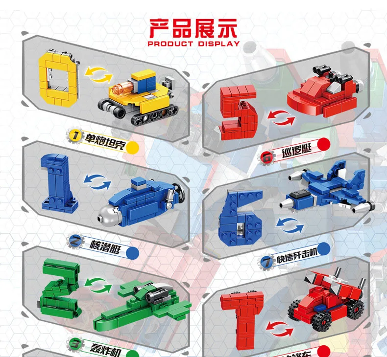 Цифровой робот-конструктор 12 в 1 обучающая игрушка для детей 570 шт. | Игрушки и