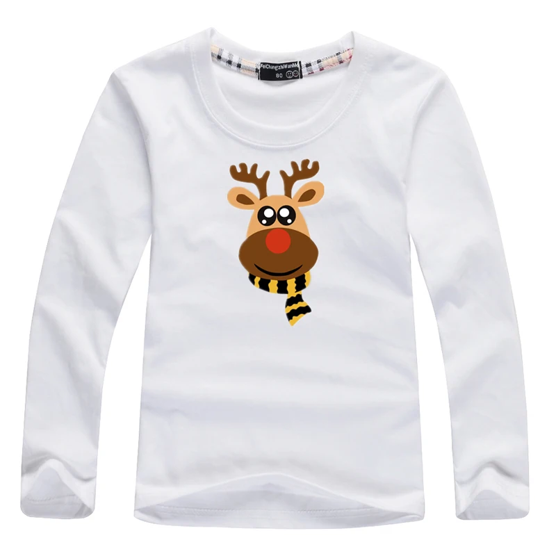 Рождественские футболки для мальчиков и девочек от 1 года до 8 лет Рождественская