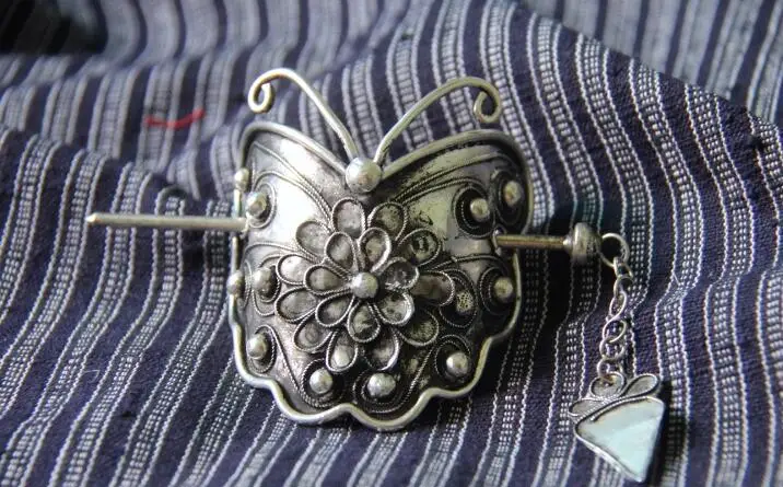 

Украшения для волос ручной работы Miao в фольклорном стиле, серебряные антикварные дисковые ретро-Костюмы для двора, филаменты для волос