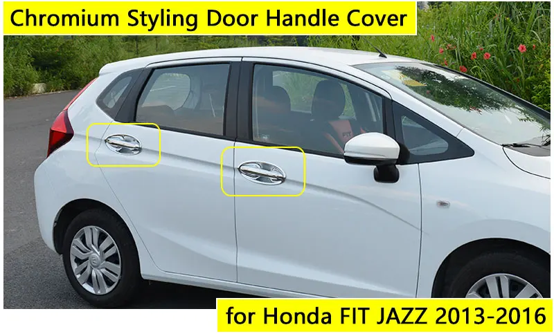 Аксессуары для Honda FIT JAZZ 2013-2016 хромированные дверные ручки 2014 2015 роскошные чехлы
