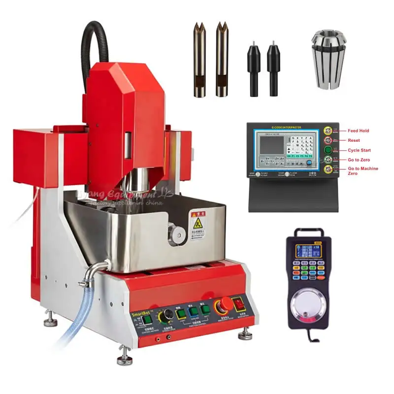 Ювелирный нефритовый гравировальный станок маленький ЧПУ 4-осевой трехмерный