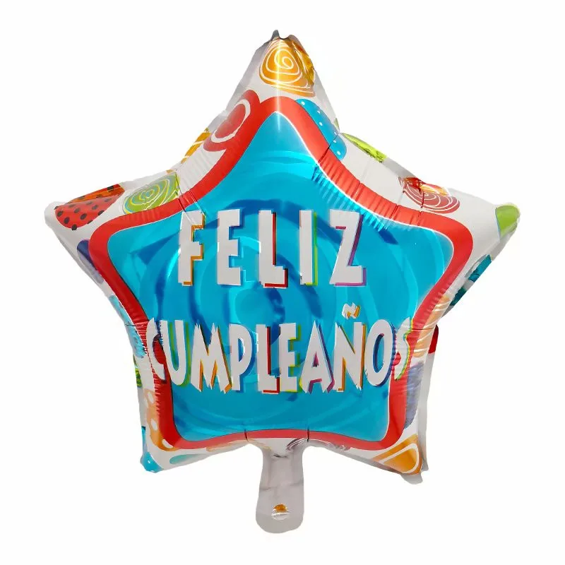 10 шт 18inch испанский Happy День рождения украшения Фольга воздушные шары Feliz cumpleaños