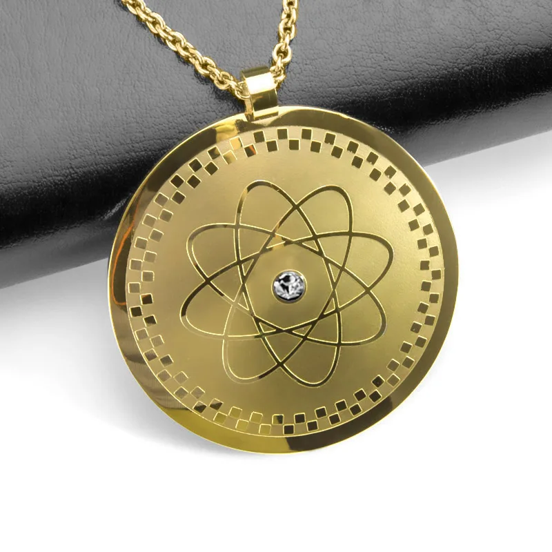 Gold Новинка, 316L, нержавеющая сталь, энергетическая, модная подвеска для женщин, ювелирное изделие, отрицательные ионы, пихта, магнитная терапия, подвеска для здоровья для мужчин - Окраска металла: Gold