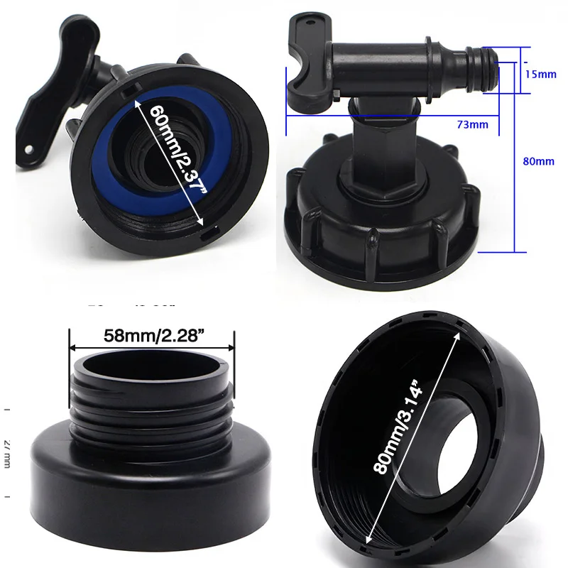 Бесплатная доставка IBC бак 2 &quotButtress Женский адаптер camlock Кран Крышка с отверстием