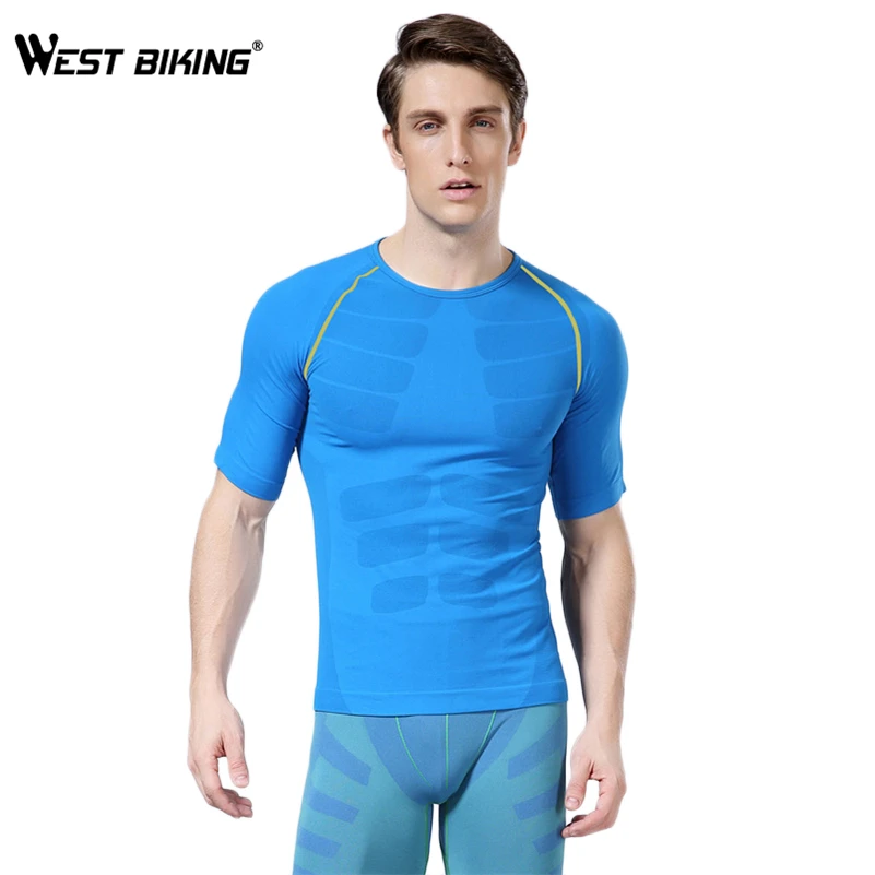 Велосипедное нижнее белье WEST BIKING с коротким рукавом дышащая мягкая одежда для