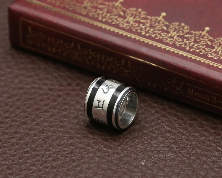 100% 925 Silver Tibetan Six Words Proverb Bead Pendant Buddhist OM Mani Kuanyin Buddha Mantra Good Luck | Украшения и аксессуары