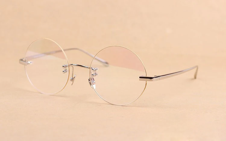 

Rimless Vintage Fashion Round Frame for Reading Myopia Optical Eyeglasses Spectacle Vision Male Female Eyeglasses Frame