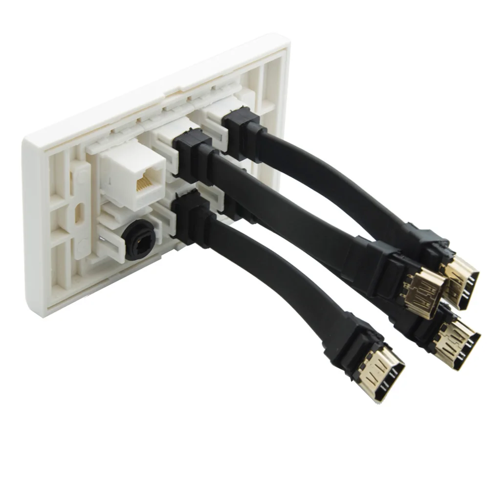 1 комплект без винта Порт CAT6 RJ45 порт Toslink 4 порта s HDMI плоский короткий кабель стиль