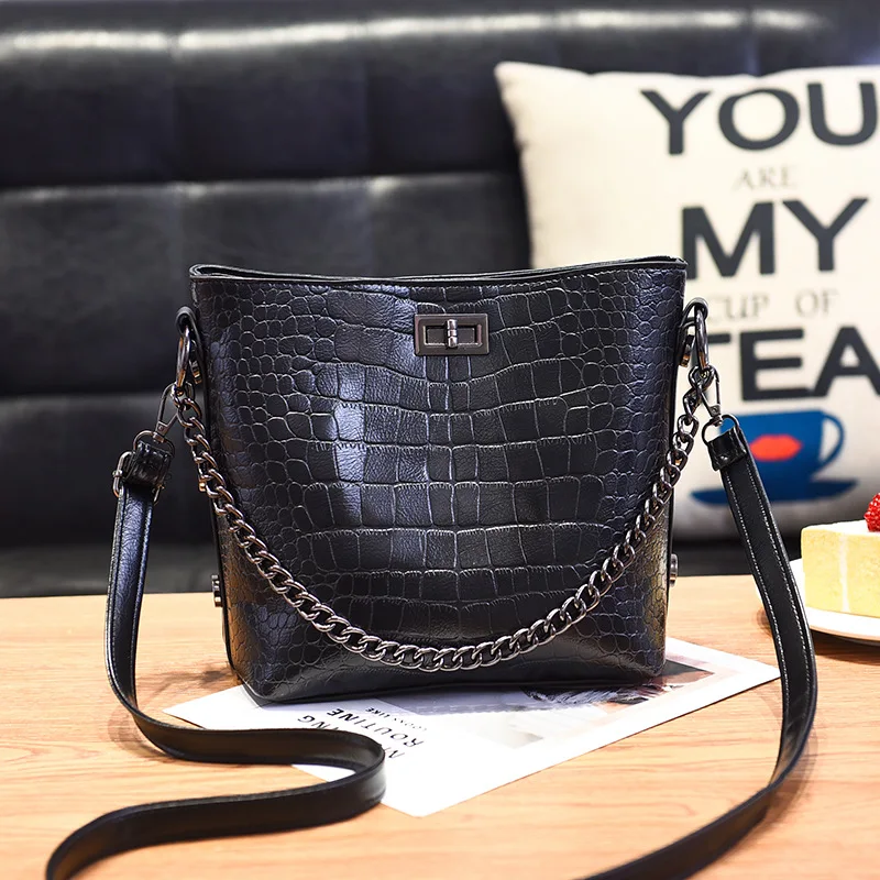 Сумка-ведро из ПУ кожи M R.L леопардовая сумка с каменным узором кожаные сумки на