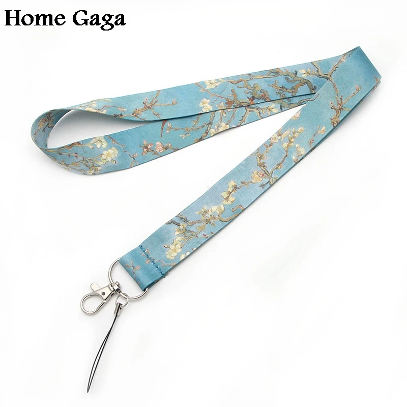 

D0262 Homegaga Newest Lanyard Van Gogh's branches of an almond tree in blossom for key-ID Phone USB Holders Neck Straps webbing