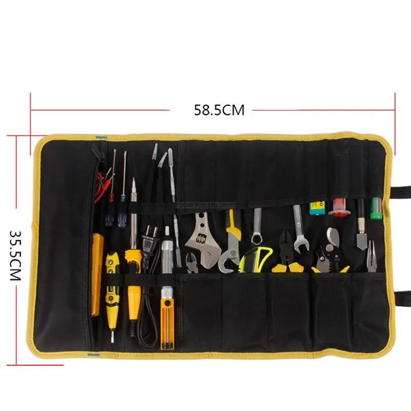

Hardware tool storage Multifunction Tool Bag Practical Carrying Handles Oxford cloth Roll Bag case For Tool instrument Case