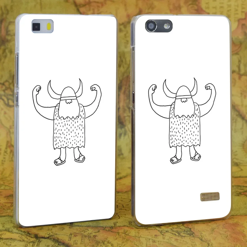 E4098 Vikings Are Strong Black Transparent Hard Thin Skin Case Cover For Huawei P 6 7 8 9 Lite Plus Honor 4C 4X G7 |