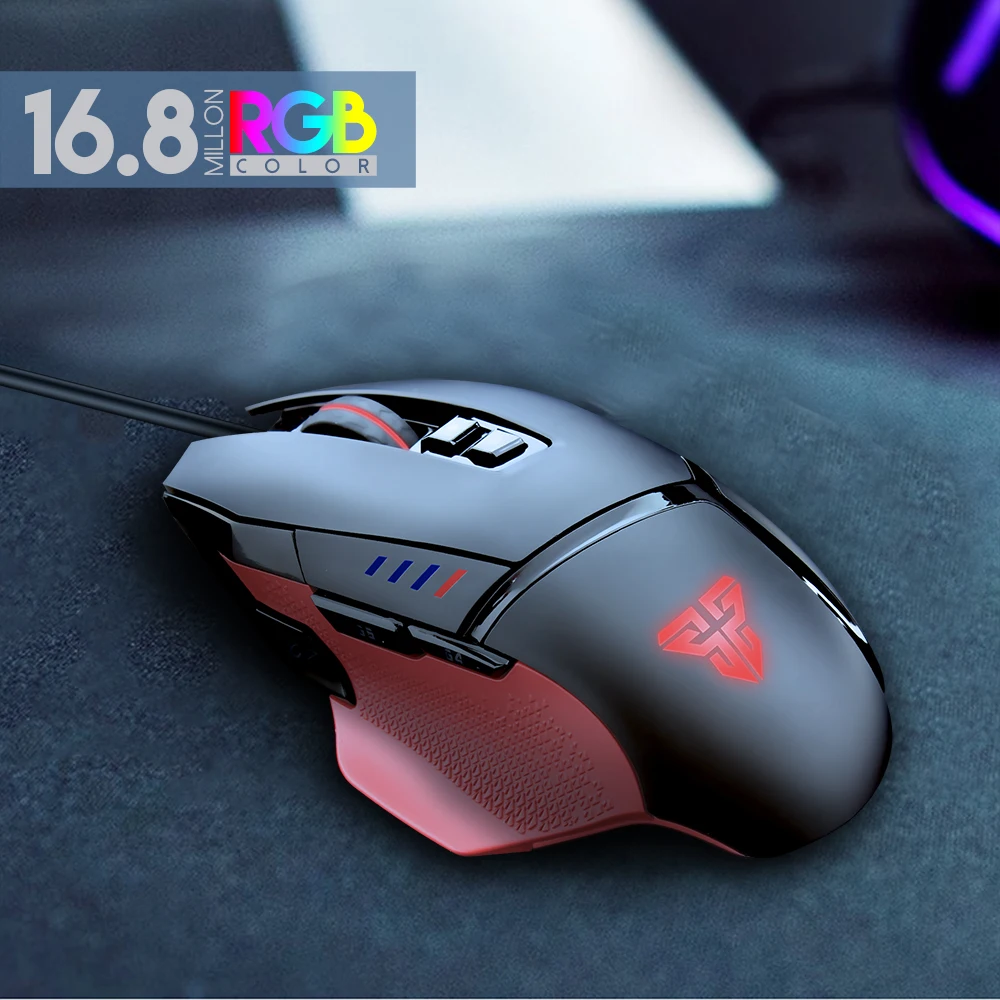 Fantech X11 USB Проводная Подсветка 8000 Точек на дюйм игровой макро мышь RGB Цвет 8 кнопок