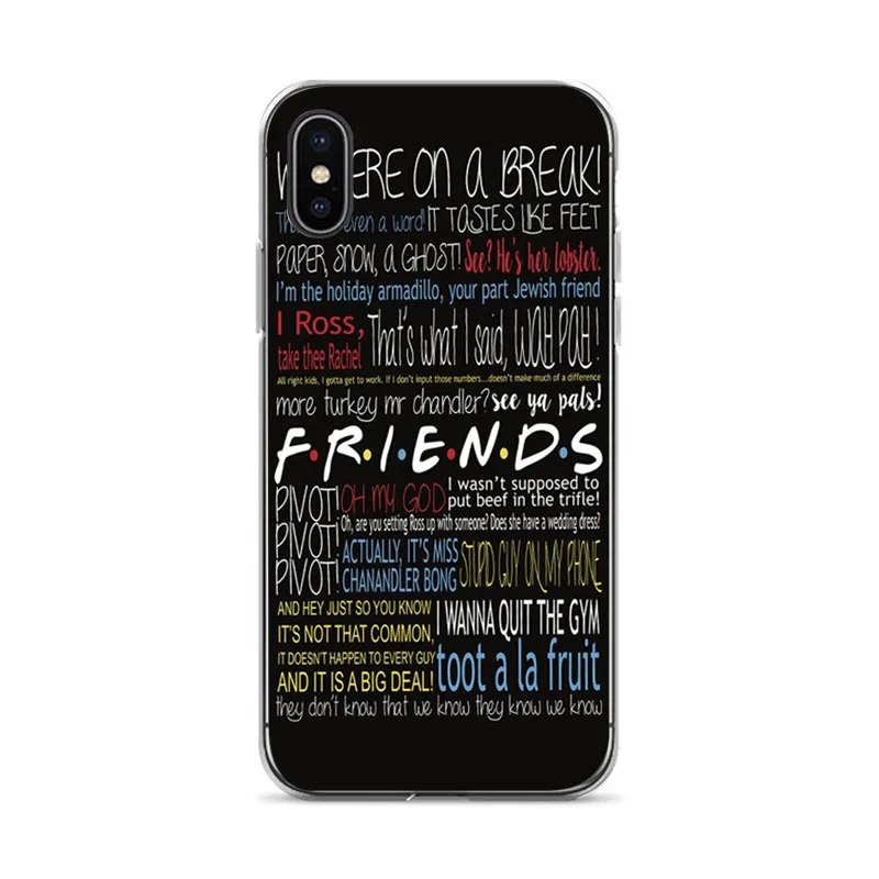 Прозрачный силиконовый чехол для телефона Coffee friends tv show how you doin iPhone X XS XR XSMAX 6 6SPlus 7