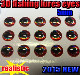 2016 новые 3d голографические рыбьи глаза больше цветов Размер: 5 мм Количество: 500
