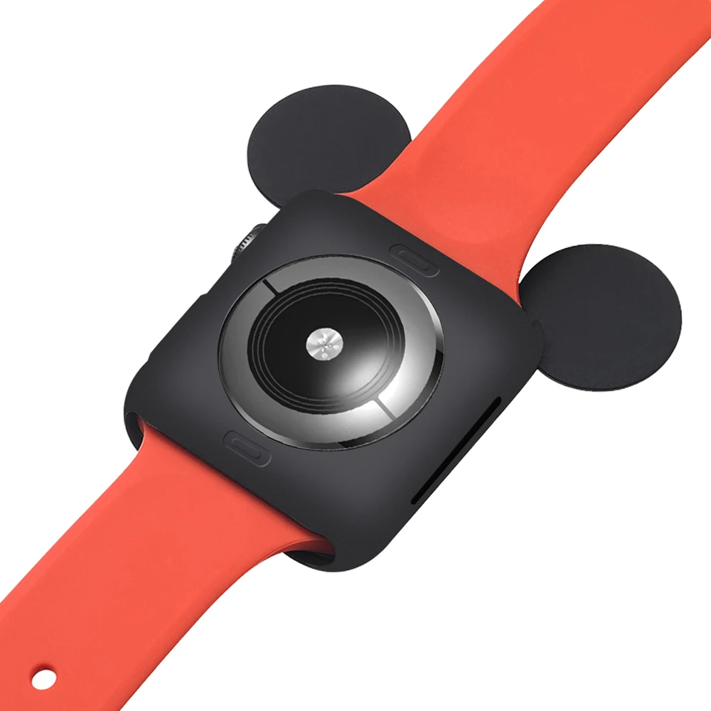 Силиконовый чехол YUKIRIN с милым Микки Маусом для Apple Watch iwatch Резиновая серия 4 3 2 1 крышка 38 мм 42 мм 40 мм 44 мм девочка ребенок