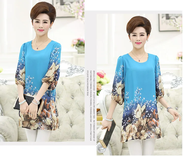 Новое высокое качество Blusa Femininas модные женские топы шифоновые рубашки для мамы и