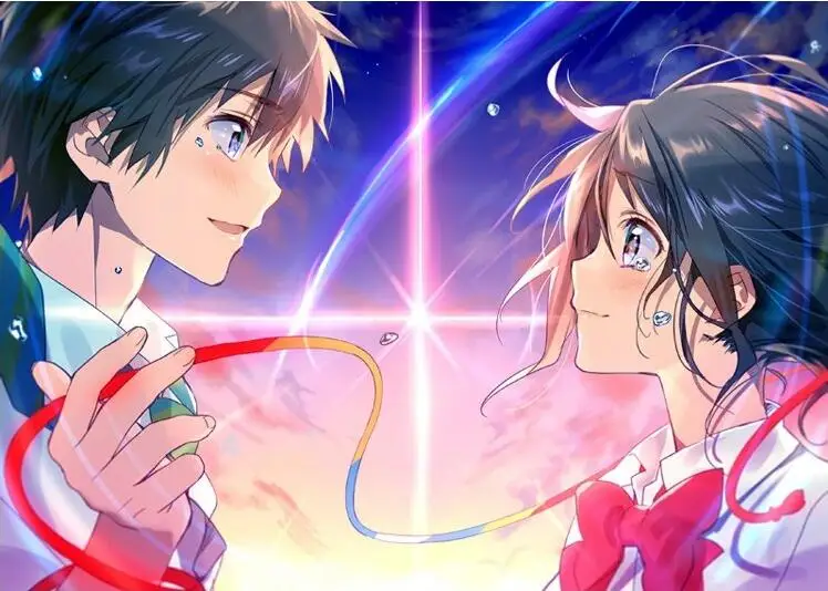 Ваше имя Kimi no Na wa Косплей-браслет Miyamizu Mitsuha для влюбленных ручной вязки цепи веревки Браслеты Многослойные Ювелирные изделия Подарки