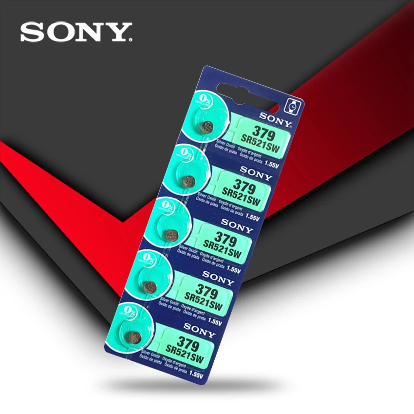 5 шт. Новинка sony 379 SR521SW D379 SR63 V379 AG0 часы батарея Кнопка монетница Сделано в Японии бренд