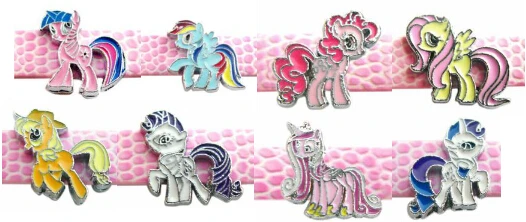 Новый дизайн 8 мм Шармы для слайдов Мультяшные персонажи лошадь SL0309 10 шт. оптовая