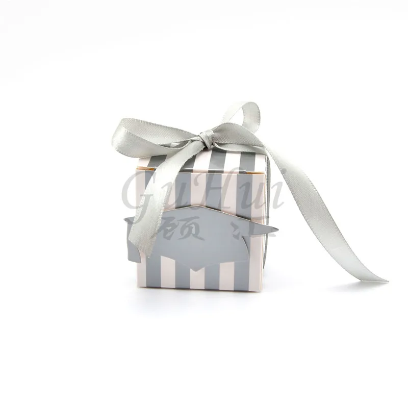 Prom Graduation Party Paperboard Doctor Cap Golden Stripe Candy Boxes Promotion Ceremony Congrats Faovr Gifts For Box Packaging | Дом и сад