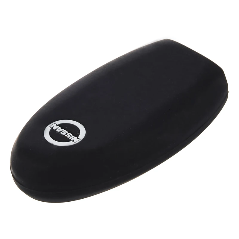 Силиконовый чехол для ключей держатель Nissan Remote Smart Key 4 кнопки черный|Футляр