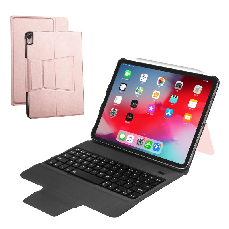 Для iPad Pro 11 дюймов кожаный чехол Bluetooth клавиатура с Подсветка полноценно защитный чехол для iPad Pro 11 клавиатура