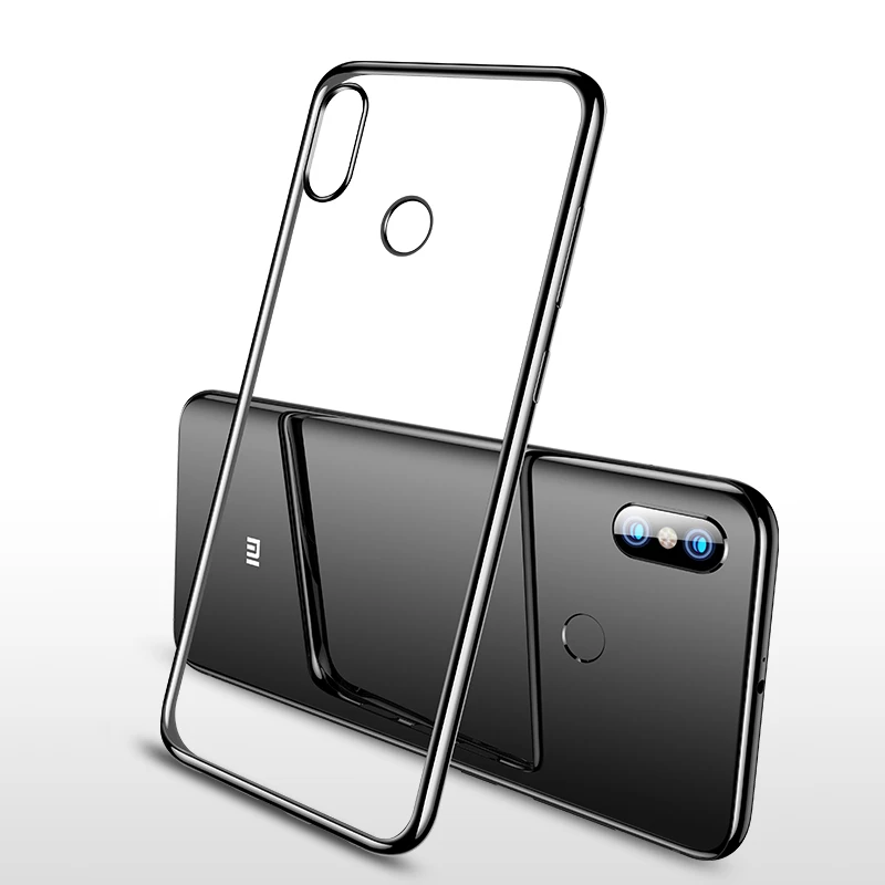 Для Xiaomi mi 8 чехол 3D Лазерное покрытие роскошный мягкий ТПУ прозрачный чехол для xiomi Xiaomi mi 8 SE mi 8 Explorer Чехлы для телефона с кристаллами - Цвет: Черный