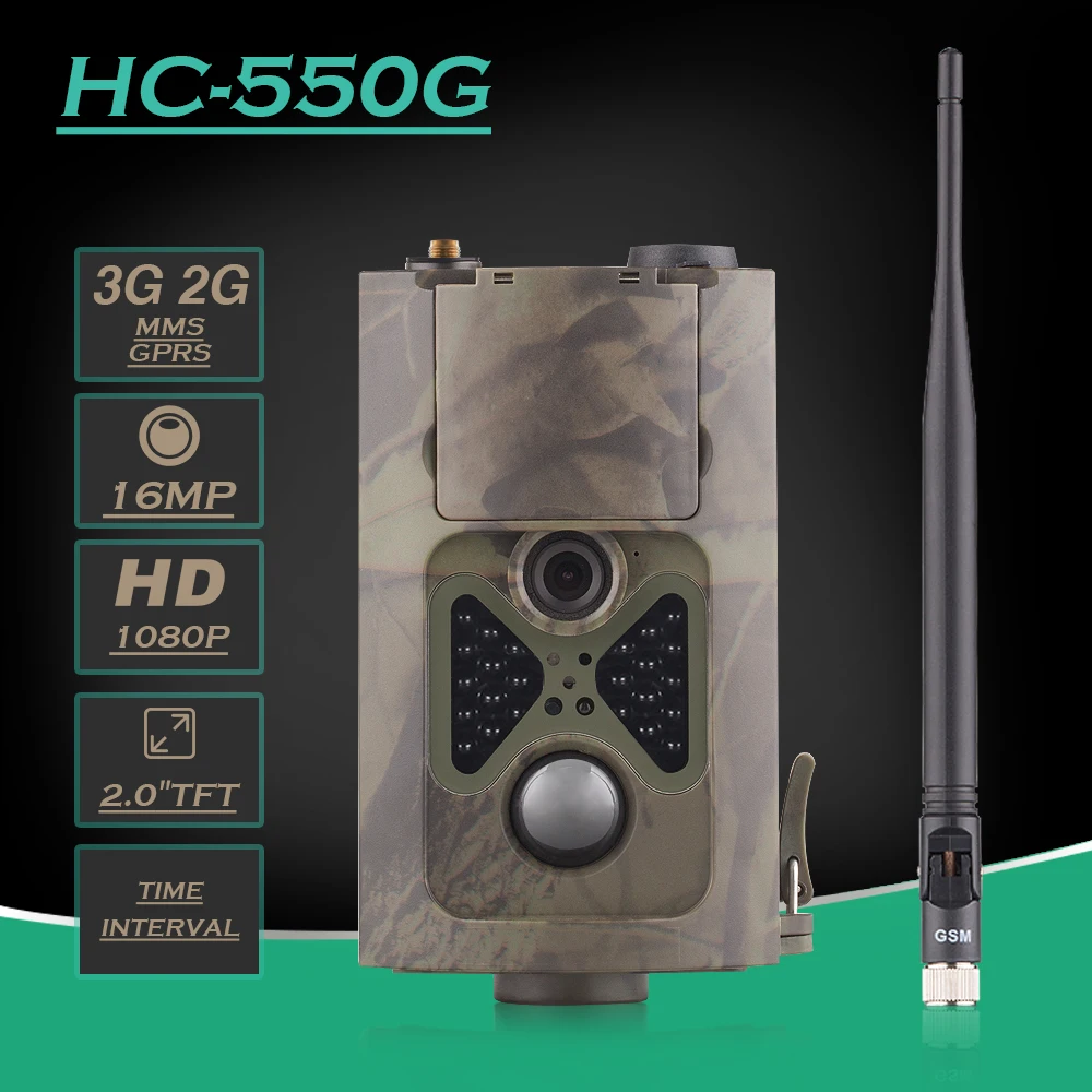 Trail камера для охоты MMS Gprs HC-550G животных и дикой природы Trap 16MP 1080P инфракрасная
