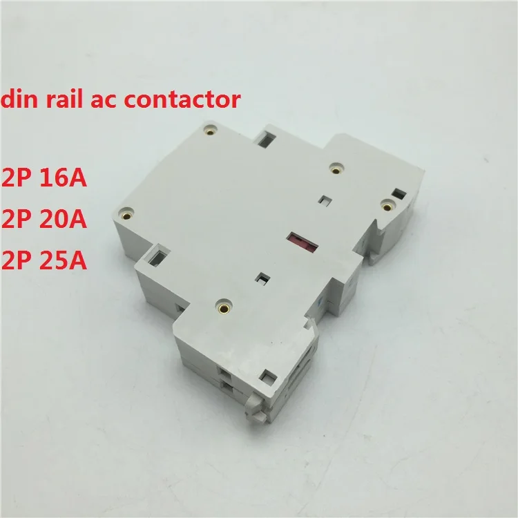 Din рейка 2P 16A 25A 220 В/230 В 50/60 Гц AC контактор для дома 2NO|ac contactor|contactor achousehold contactor |