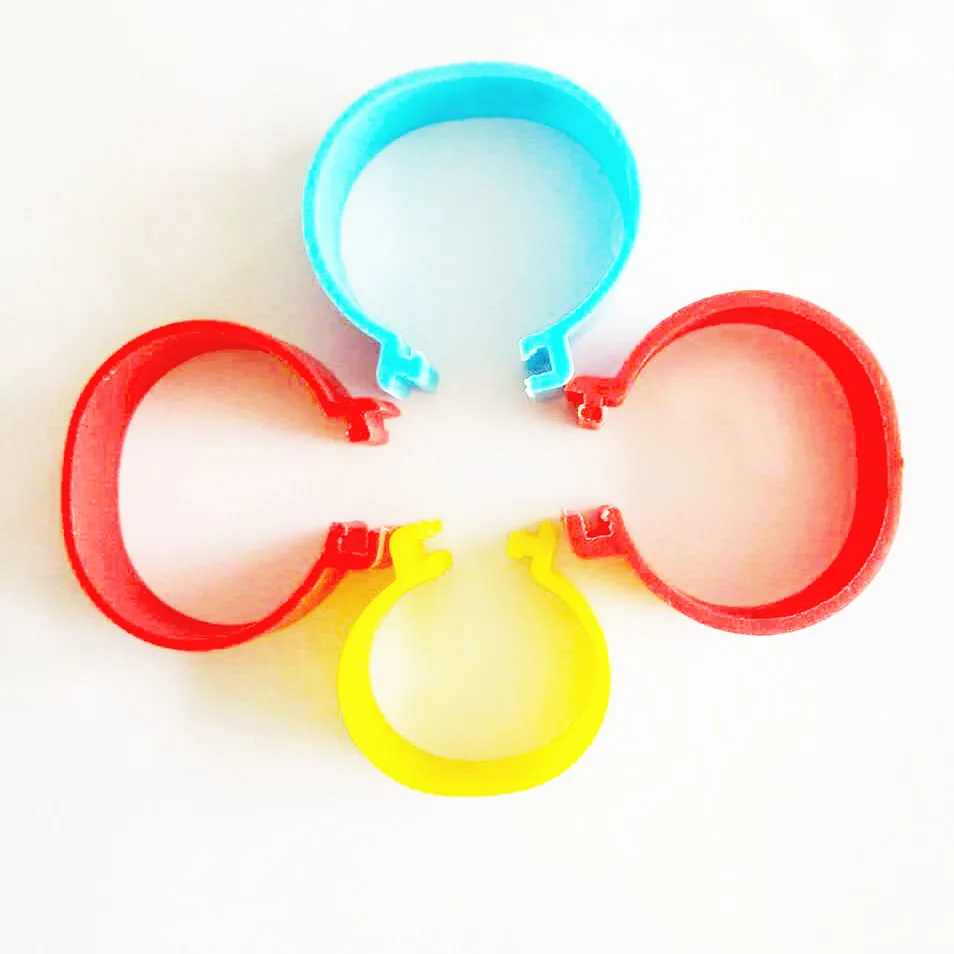 

Leg Rings YELLOW Plastic Easy On Chicken Pheasants Poultry leg