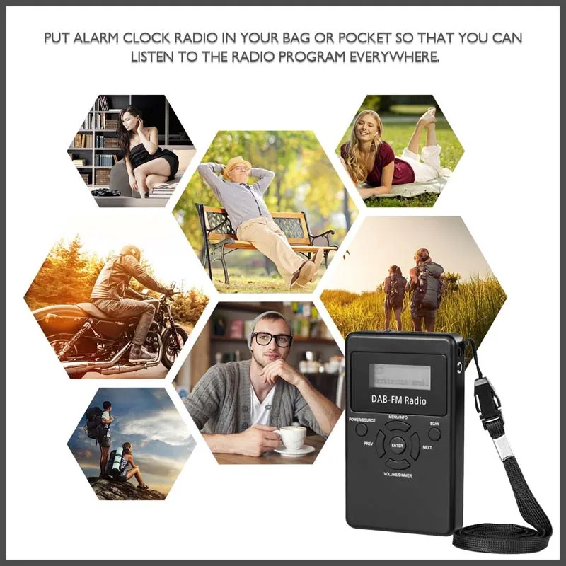 JINSERTA портативный DAB& FM стерео радио цифровое аудиовещание портативный карманный RDS приемник с наушниками и перезаряжаемой батареей