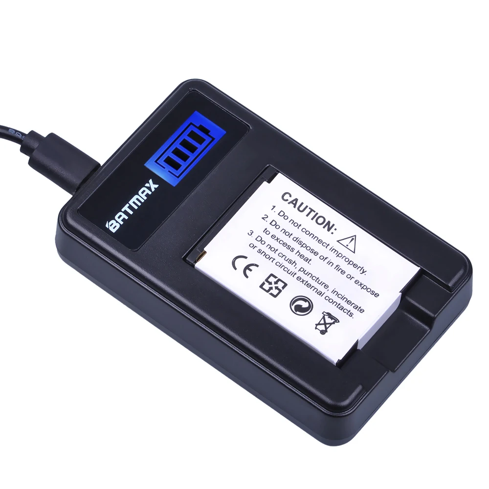 Фото 1 шт. SLB-10A SLB10A SLB 10A батарея + ЖК-зарядное устройство USB для Samsung P800 P1000 PL50 PL51 PL55 SL420 SL502 SL620 SL720 SL820 WB700 №1