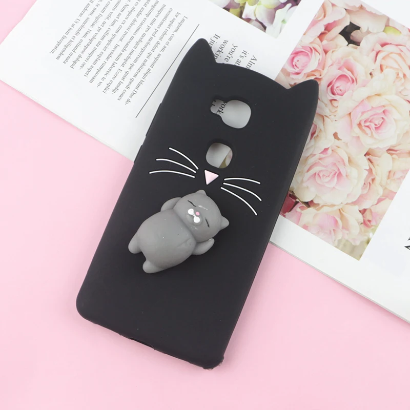 3D милый японский блестящий чехол с бородатым котом для huawei Honor 5C/7 Lite/GT3 5,", силиконовый чехол для мобильного телефона
