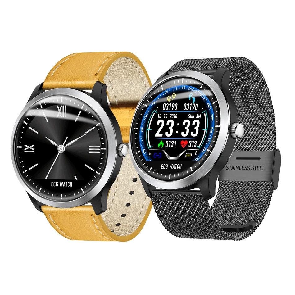 Bakeey N58 ЭКГ Smartwatch Для мужчин Дисплей устройство для отслеживания сердцебиения во