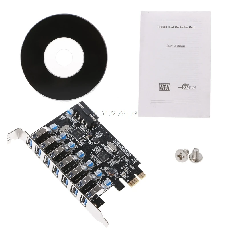 PCI-E USB 3 0 7-портовый Суперскоростной разъем питания на 15-контактный SATA адаптер PCI