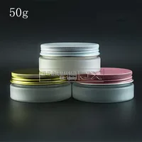 50ml white Plastic Flat Bottle Pink Lid Butter Pomade Pill Small Sample Packing Free Shipping Jars Cosmetics Storage Factory 