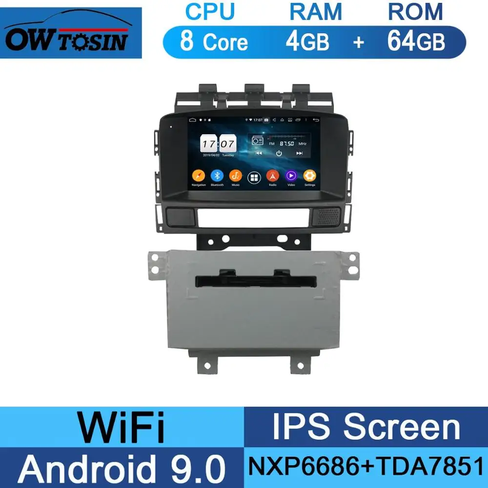 64G " ips 1024*600 8 ядерный 4 Гб ОЗУ+ 64 Гб ПЗУ Android 9,0 автомобильный dvd-плеер для Opel Astra J 2010 2011 2012 2013 CarPlay Parrot BT Радио - Цвет: 64G
