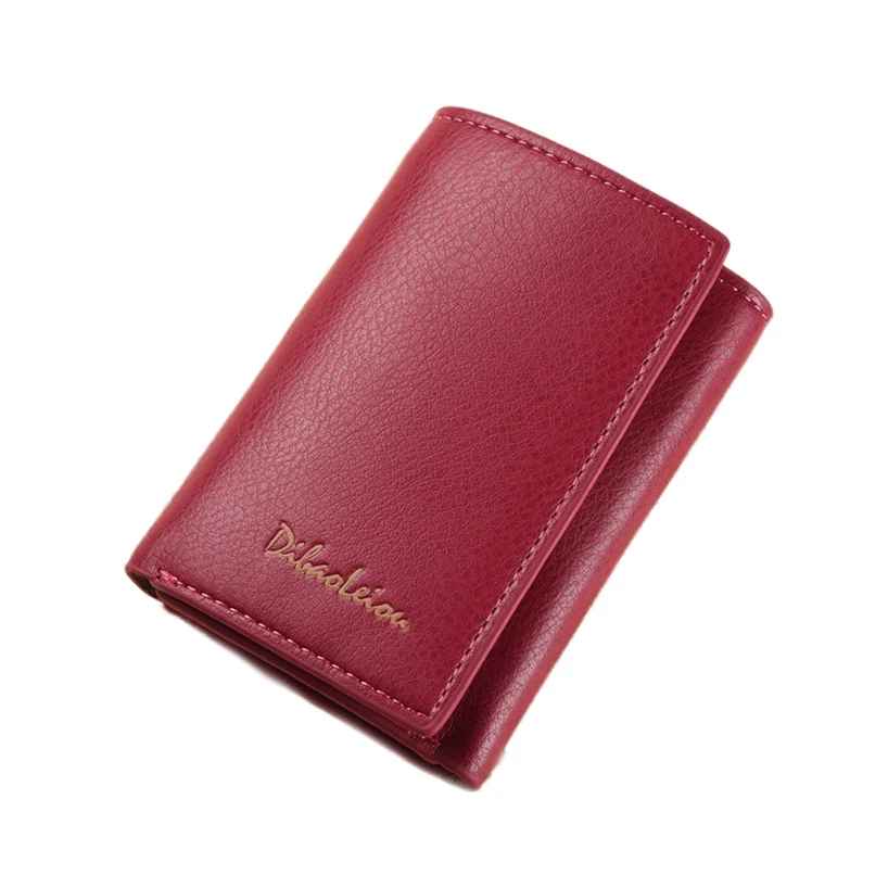 Aelicy унисекс Фирменная Новинка Короткие бумажник нейтральный Tri fold кожаный Бизнес