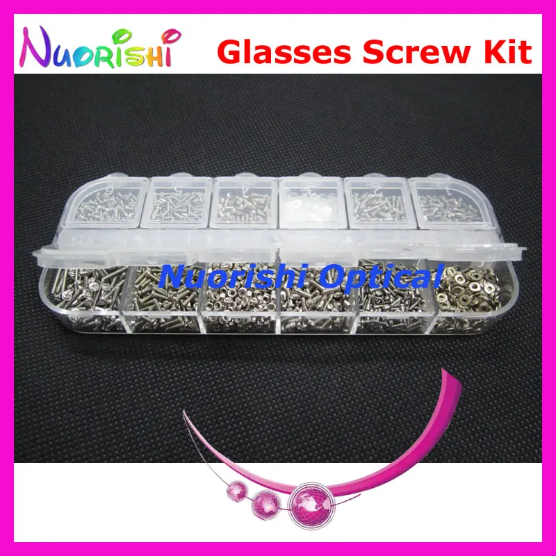 HBS12 12 видов винтов для очков аксессуары шайбы коробка орехов Набор чехлов набор