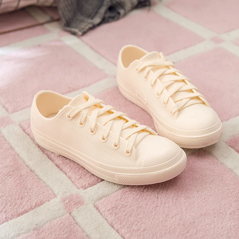 2019 г. Новая модная женская белая обувь короткие резиновые сапоги Нескользящие