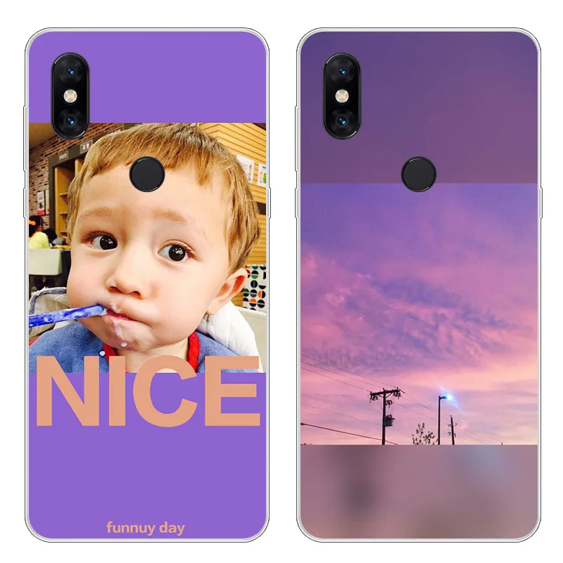 Nice Boy and Sleep All Day Case For Xiaomi Mi Mix 3 TPU Painted Mobile Phone Shell Lovely Color Painting Case.10 Colors! |