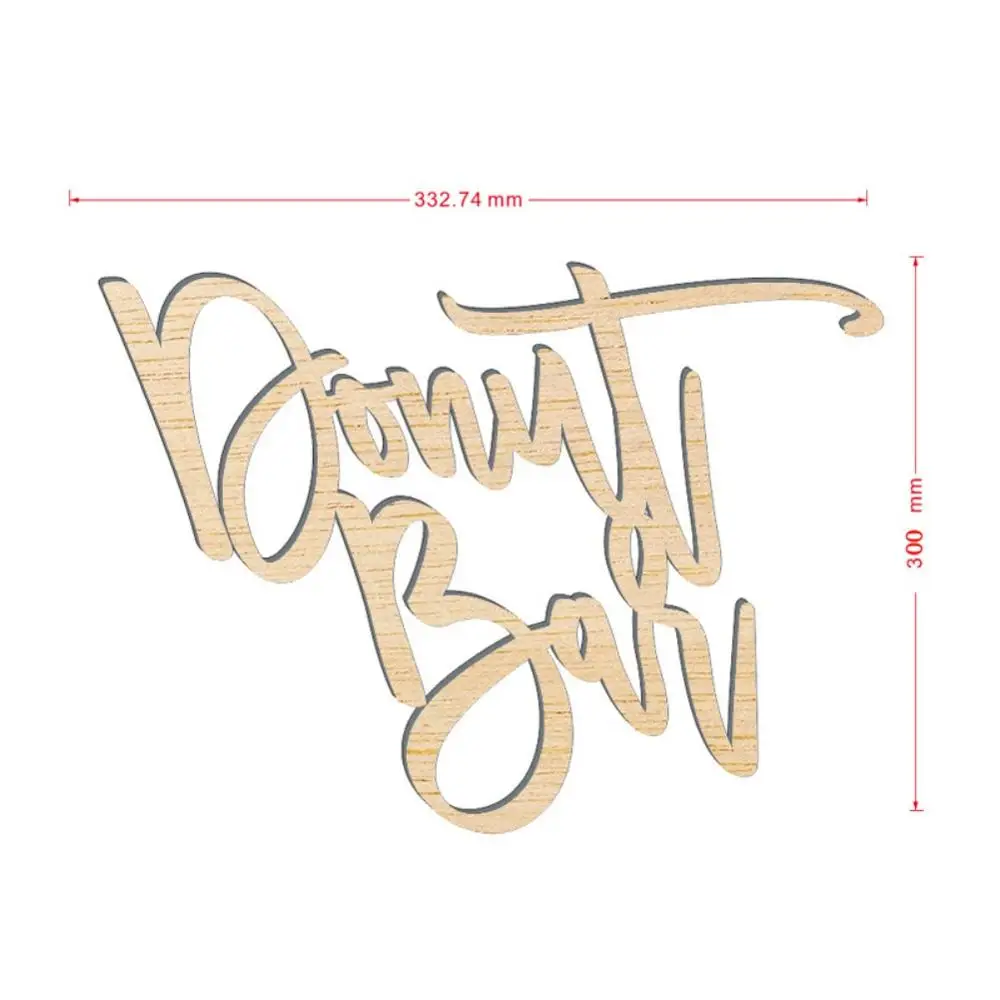 2019 горячий пончик бар вывеска полый деревянный декоративный знак на десерт